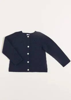 Pepa London Openwork Cardigan in Navy (6mths-10yrs)