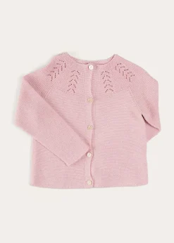 Pepa London Openwork Cotton Cardigan in Pink (6mths-10yrs)