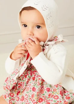 Pepa London Openwork Cotton Cardigan in Cream (6mths-10yrs)