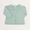 Pepa London Openwork Detail Baby Cardigan in Green (1-12mths)
