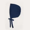 BOY Pepa London Openwork Knitted Bonnet in Navy (S-L)