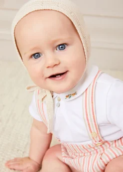BOY Pepa London Openwork Knitted Bonnet in Beige(S-L)