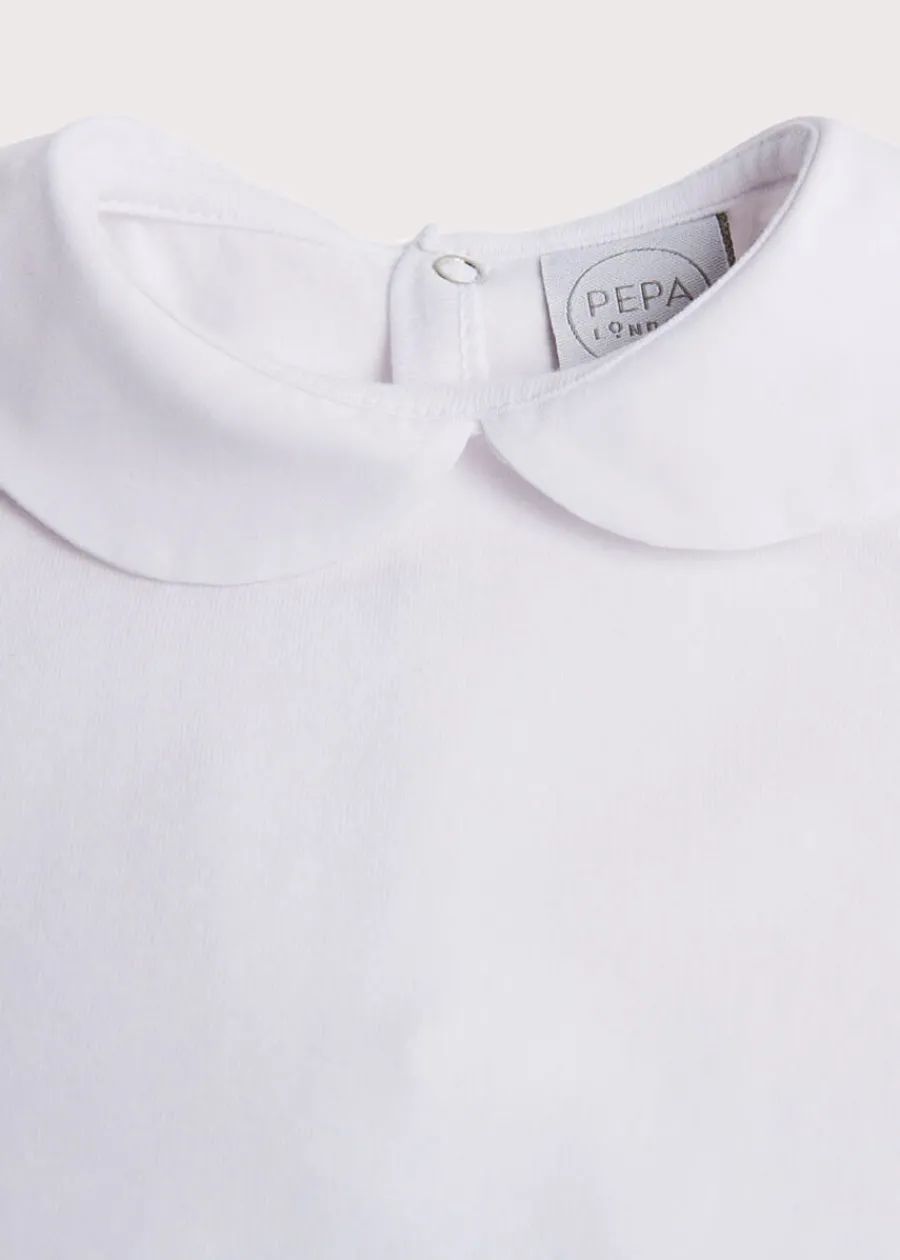 BOY Pepa London Peter Pan Collar Bodysuit in White (0mths-3yrs)