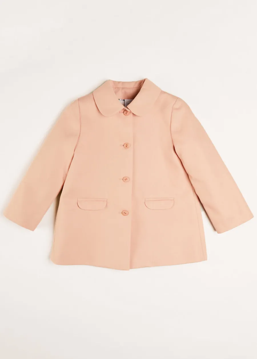 Pepa London Peter Pan Collar Swing Coat in Pink (18mths-10yrs)