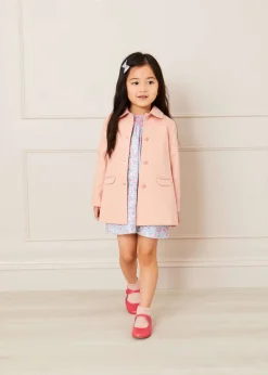 Pepa London Peter Pan Collar Swing Coat in Pink (18mths-10yrs)