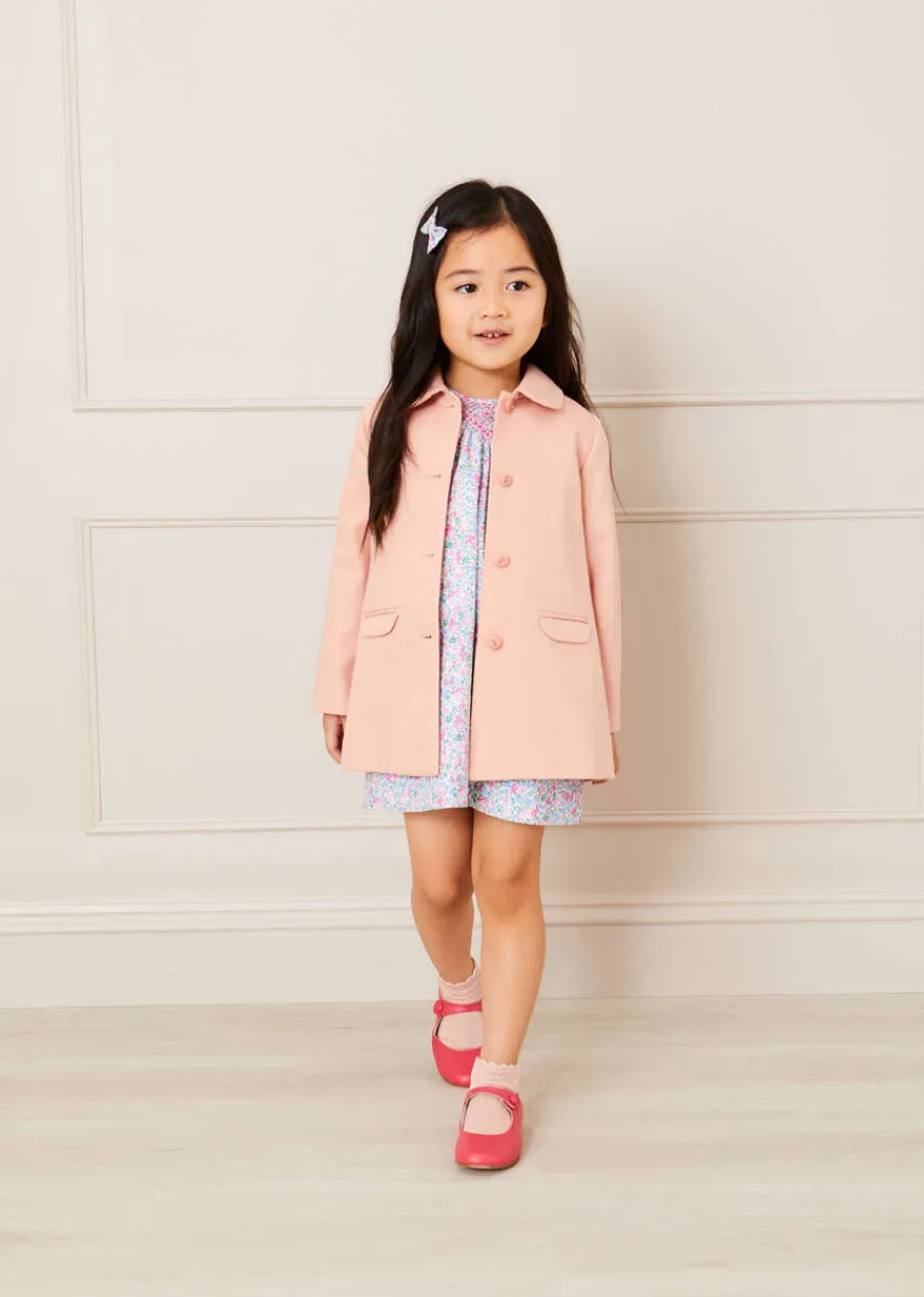 Pepa London Peter Pan Collar Swing Coat in Pink (18mths-10yrs)