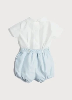 BOY Pepa London Peter Pan Collar Two Piece Set in Pale Blue (3mths-4yrs)