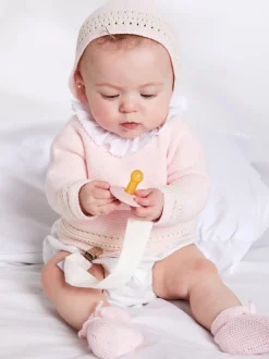 Pepa London Piculina Trim Cotton Bodysuit in White (1mths-3yrs)