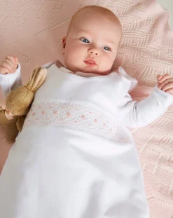 BOY Pepa London Pink Hand Smocked Sleeping Bag (3-18mths)