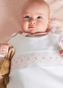 BOY Pepa London Pink Hand Smocked Sleeping Bag (3-18mths)