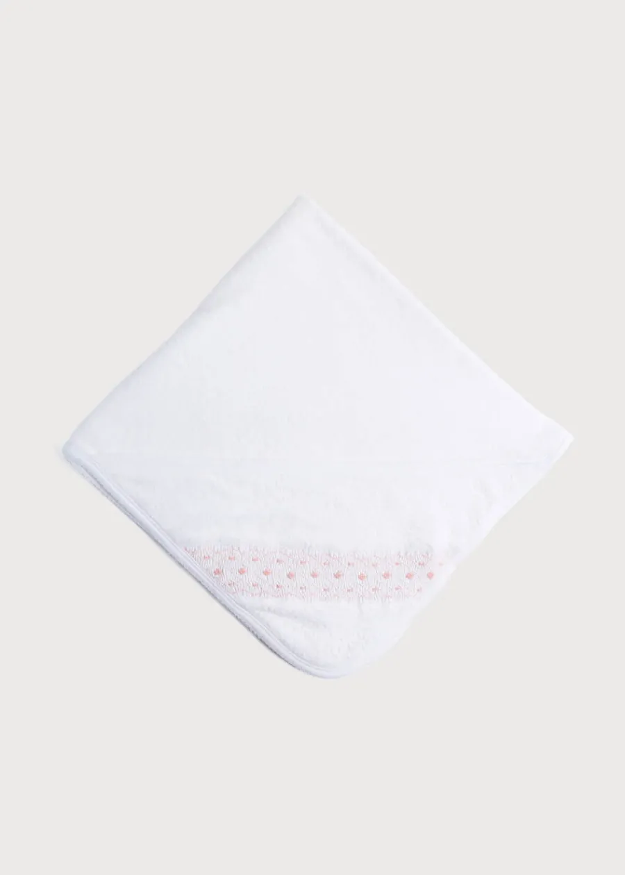 BOY Pepa London Pink Hand Smocked Towel
