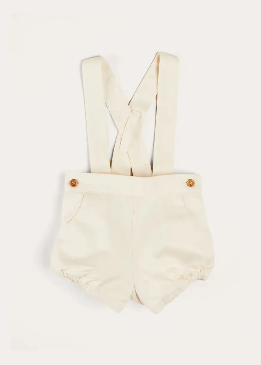BOY Pepa London Plain Bloomers With Braces in White (6mths-2yrs)