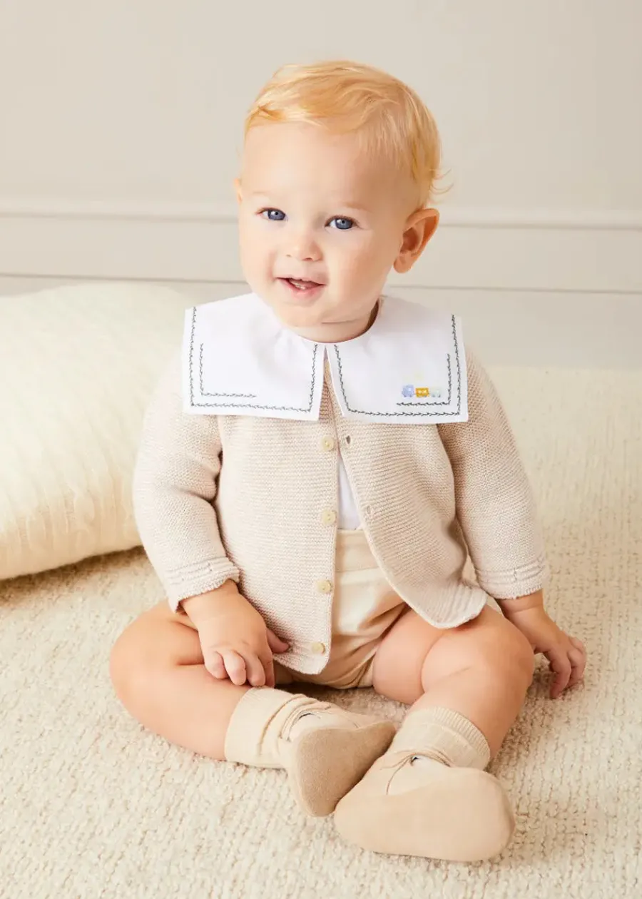 BOY Pepa London Plain Bloomers With Braces in White (6mths-2yrs)