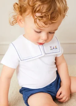 BOY Pepa London Plain Button Detail Bloomers in Blue (3mths-3yrs)
