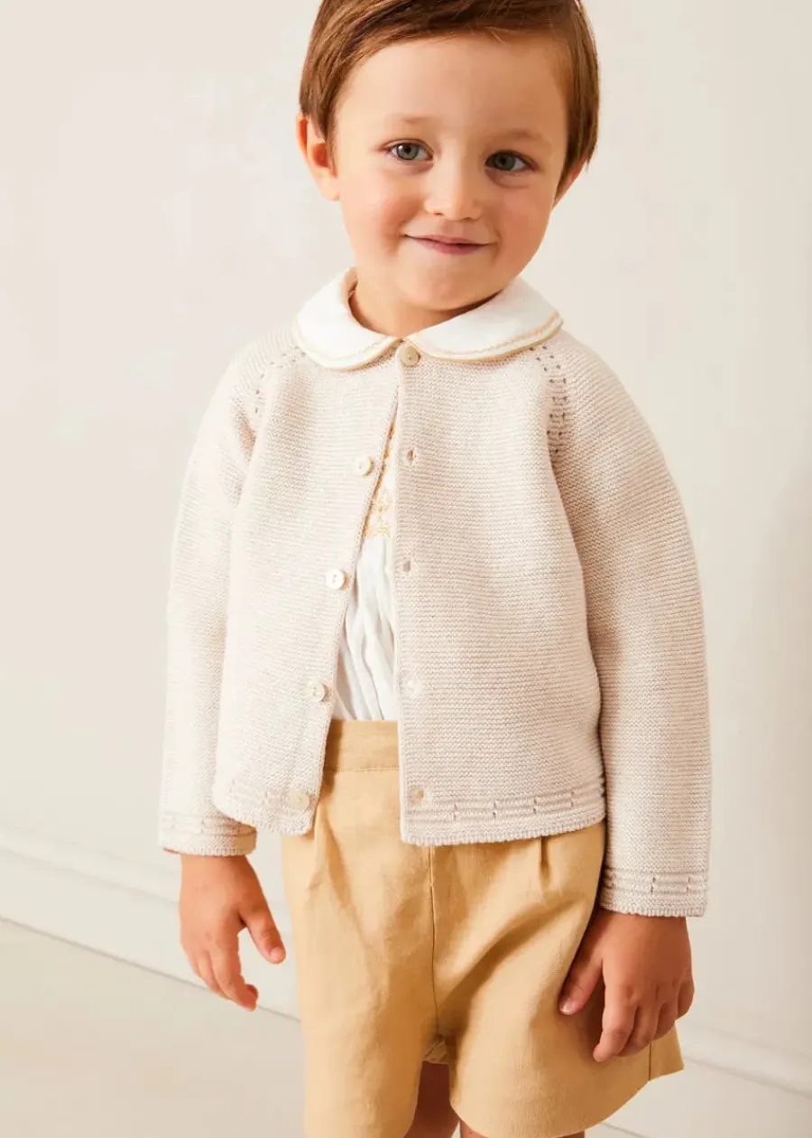 BOY Pepa London Plain Cardigan in Cream (6mths-10yrs)
