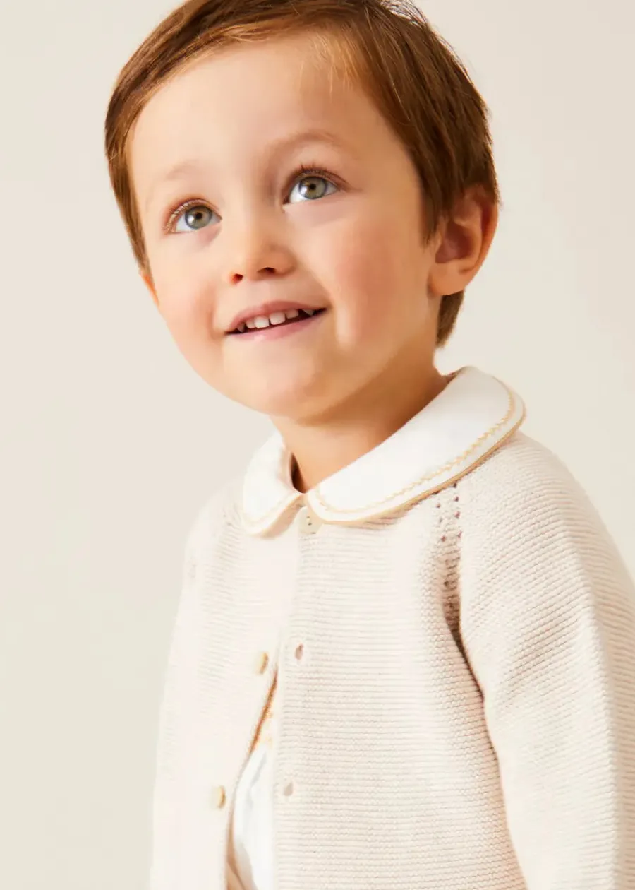 BOY Pepa London Plain Cardigan in Cream (6mths-10yrs)