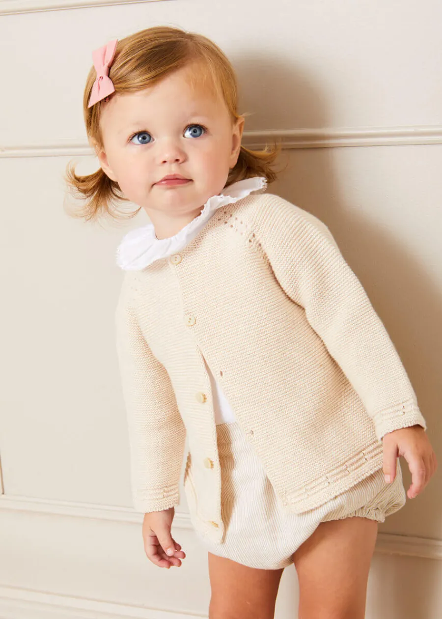 BOY Pepa London Plain Cardigan in Cream (6mths-10yrs)