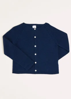 BOY Pepa London Plain Cardigan in Navy (6mths-10yrs)