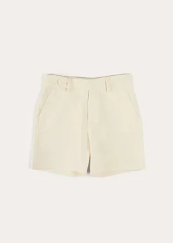 BOY Pepa London Plain Cotton Shorts in White (4-10yrs)