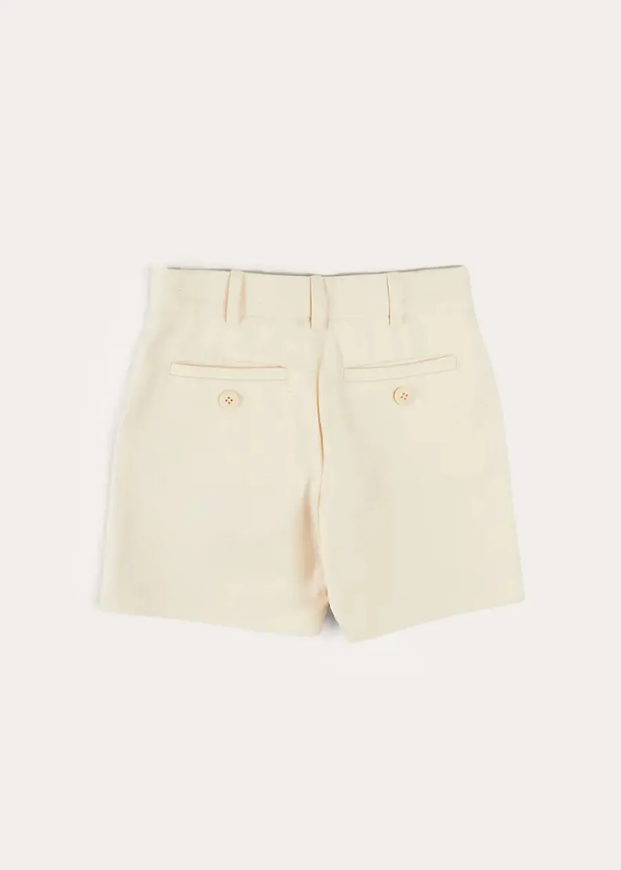 BOY Pepa London Plain Cotton Shorts in White (4-10yrs)