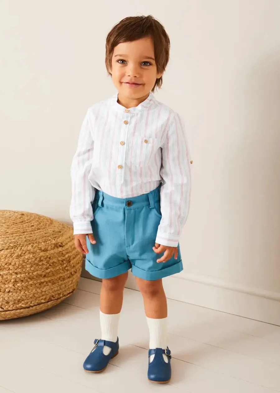 BOY Pepa London Plain Elasticated Shorts in Blue (12mths-4yrs)