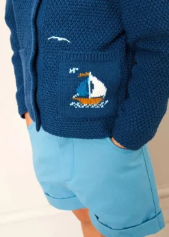 BOY Pepa London Plain Elasticated Shorts in Blue (12mths-4yrs)