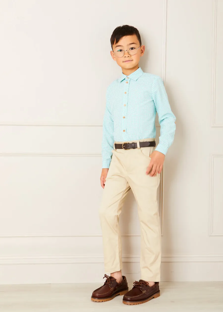 BOY Pepa London Plain Five Pocket Chino Trousers in Camel (4-10yrs)