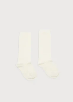 BOY Pepa London Plain high socks - Cream (0mths-10yrs)