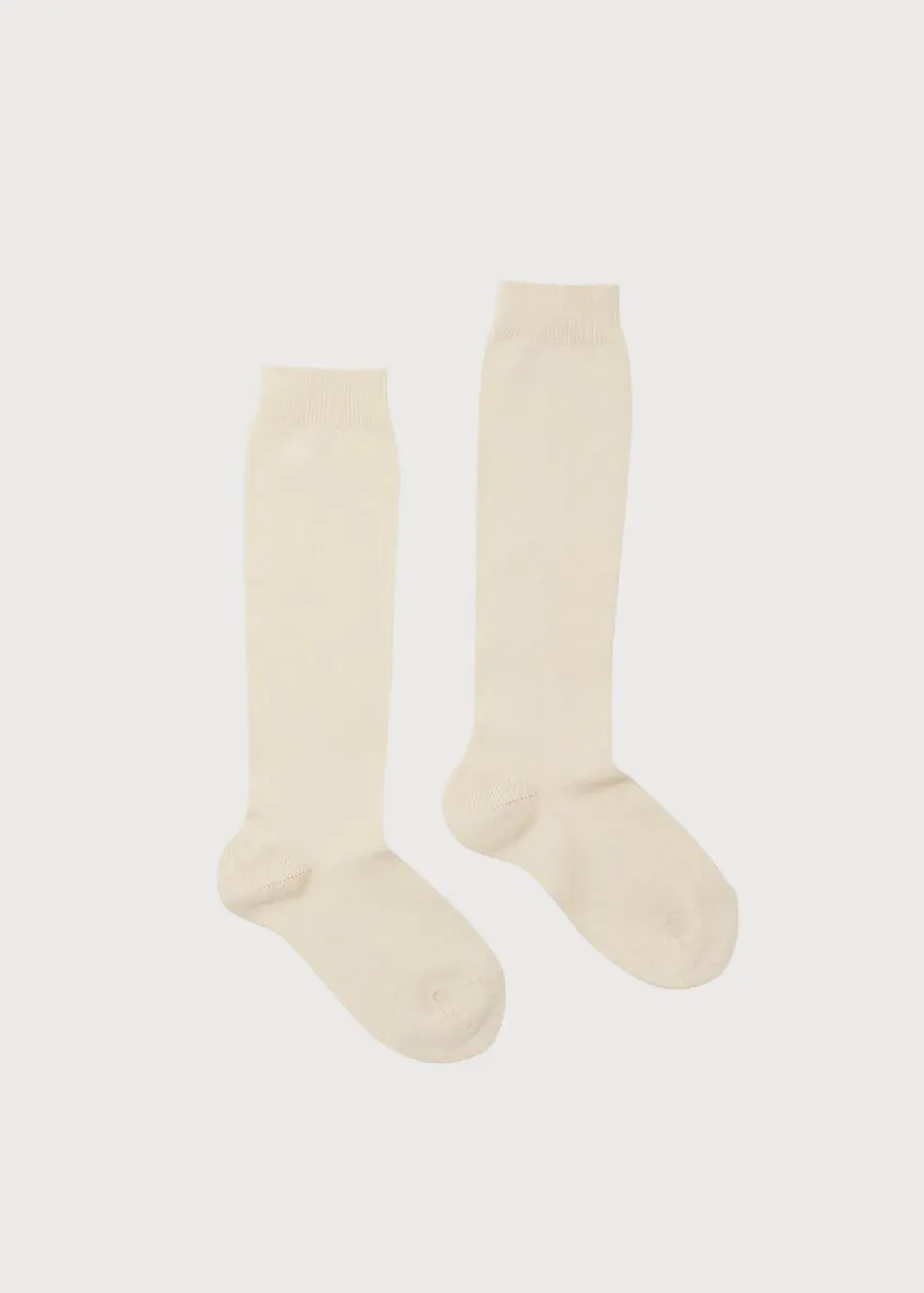 BOY Pepa London Plain high socks - Sand (0mths-10yrs)