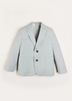BOY Pepa London Plain Light Linen Blazer in Blue (4-10yrs)