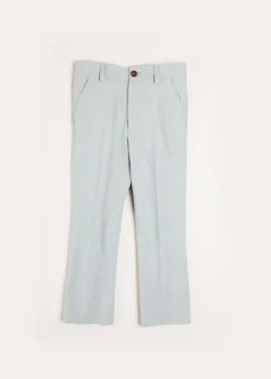 BOY Pepa London Plain Light Linen Suit Trousers in Blue (4-10yrs)