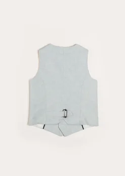 BOY Pepa London Plain Light Linen Vest in Blue (4-10yrs)