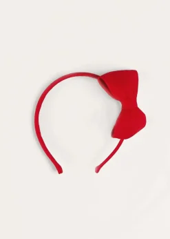 BOY Pepa London Plain Linen Hairband in Red