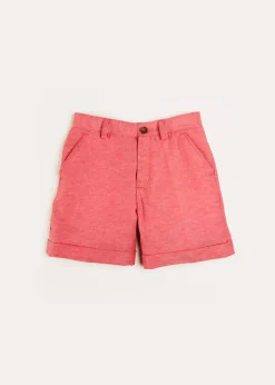 BOY Pepa London Plain Linen Shorts in Red (4-10yrs)