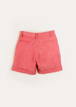 BOY Pepa London Plain Linen Shorts in Red (4-10yrs)