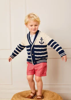 BOY Pepa London Plain Linen Toddler Shorts in Red (12mths-4yrs)