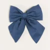 BOY Pepa London Plain Long Bow Clip in Royal Blue