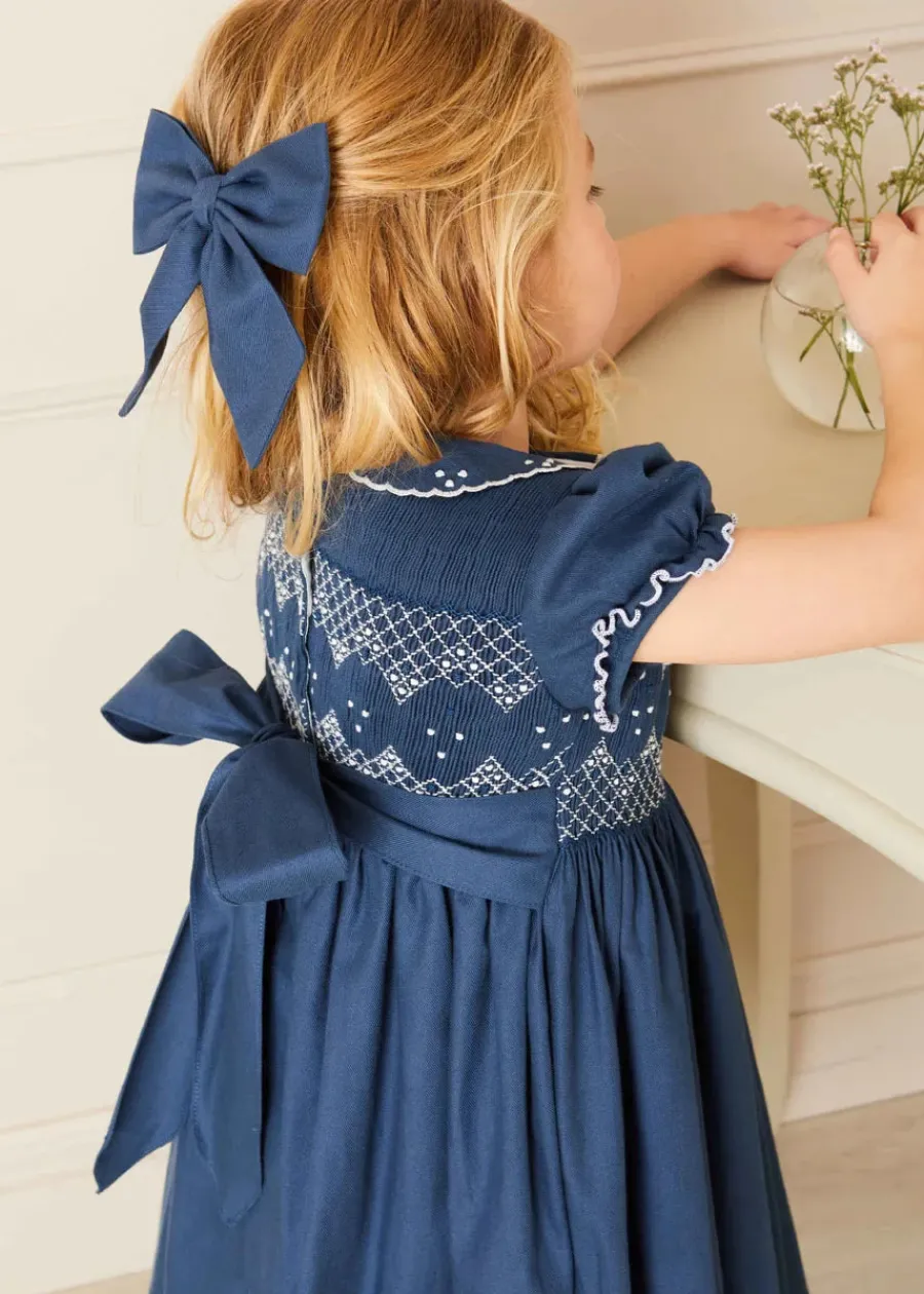 BOY Pepa London Plain Long Bow Clip in Royal Blue