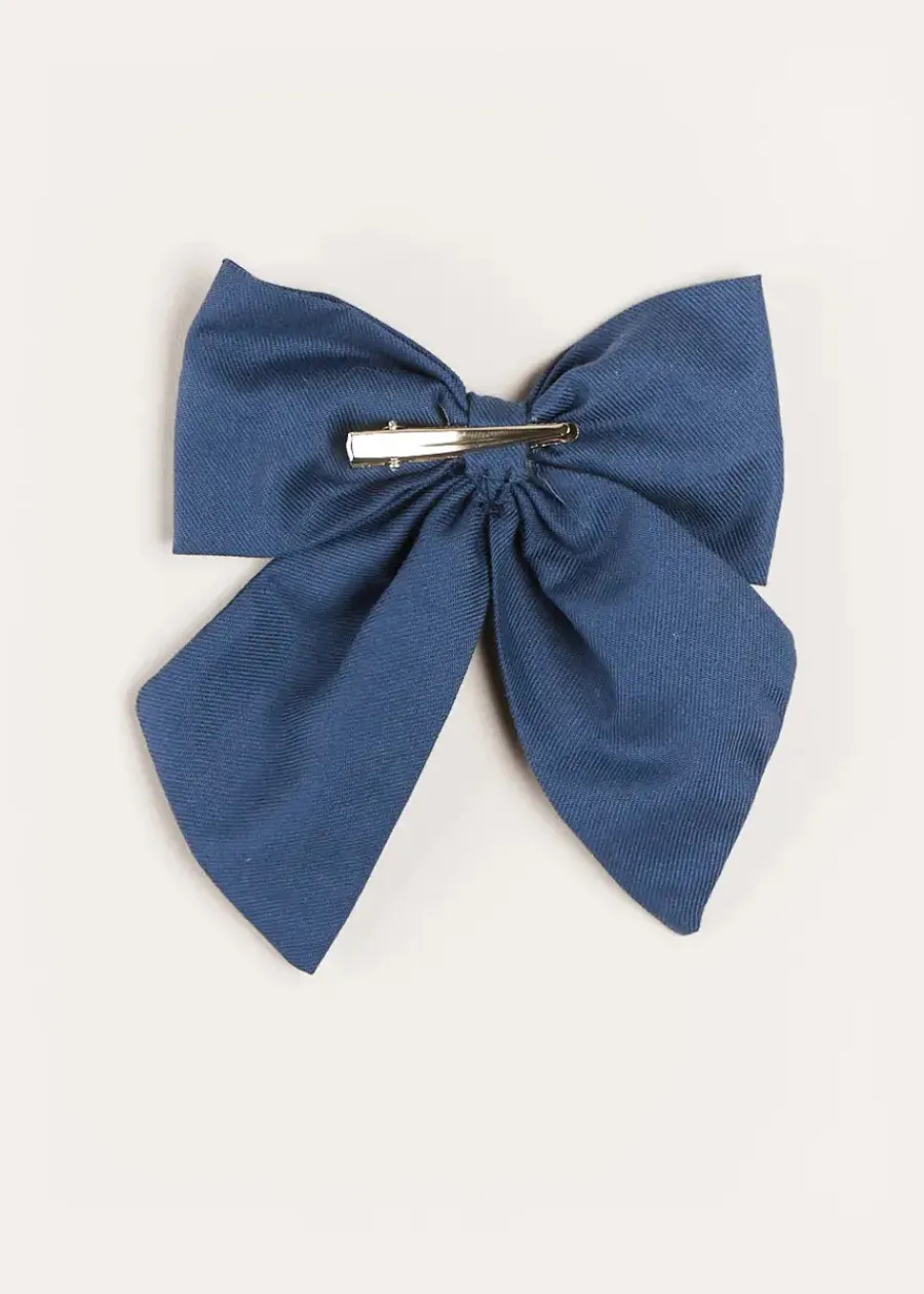 BOY Pepa London Plain Long Bow Clip in Royal Blue