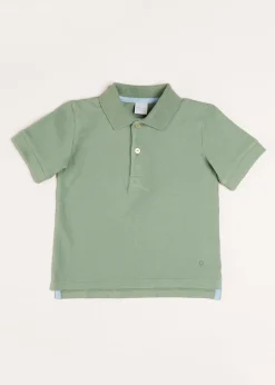 BOY Pepa London Plain Short Sleeve Polo Top in Green (2-10yrs)