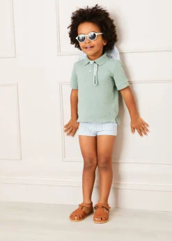 BOY Pepa London Plain Short Sleeve Polo Top in Green (2-10yrs)