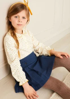 Pepa London Pleated Kilt Skirt in Blue (4-10yrs)