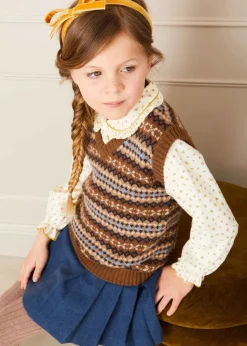 Pepa London Pleated Kilt Skirt in Blue (4-10yrs)
