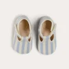 BOY Pepa London Regency Striped T-Bar Pram Shoes in Blue (17-20EU)