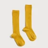 BOY Pepa London Ribbed Knee-High Socks In Mustard (3mths-10yrs)