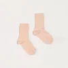 BOY Pepa London Ribbed Short Socks - Dusty Pink (0mths-10yrs)