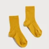 BOY Pepa London Ribbed Short Socks In Mustard (3mths-10yrs)