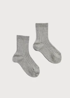 BOY Pepa London Ribbed Shorts Socks - Grey (0mths-8yrs)