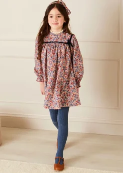 BOY Pepa London Ribbed Tights in Denim (0mths-10yrs)