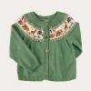 BOY Pepa London Safari Intarsia Cardigan in Green (6mths-6yrs)